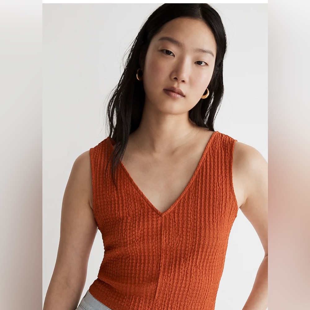Madewell NWT Coope Orange Crop Top